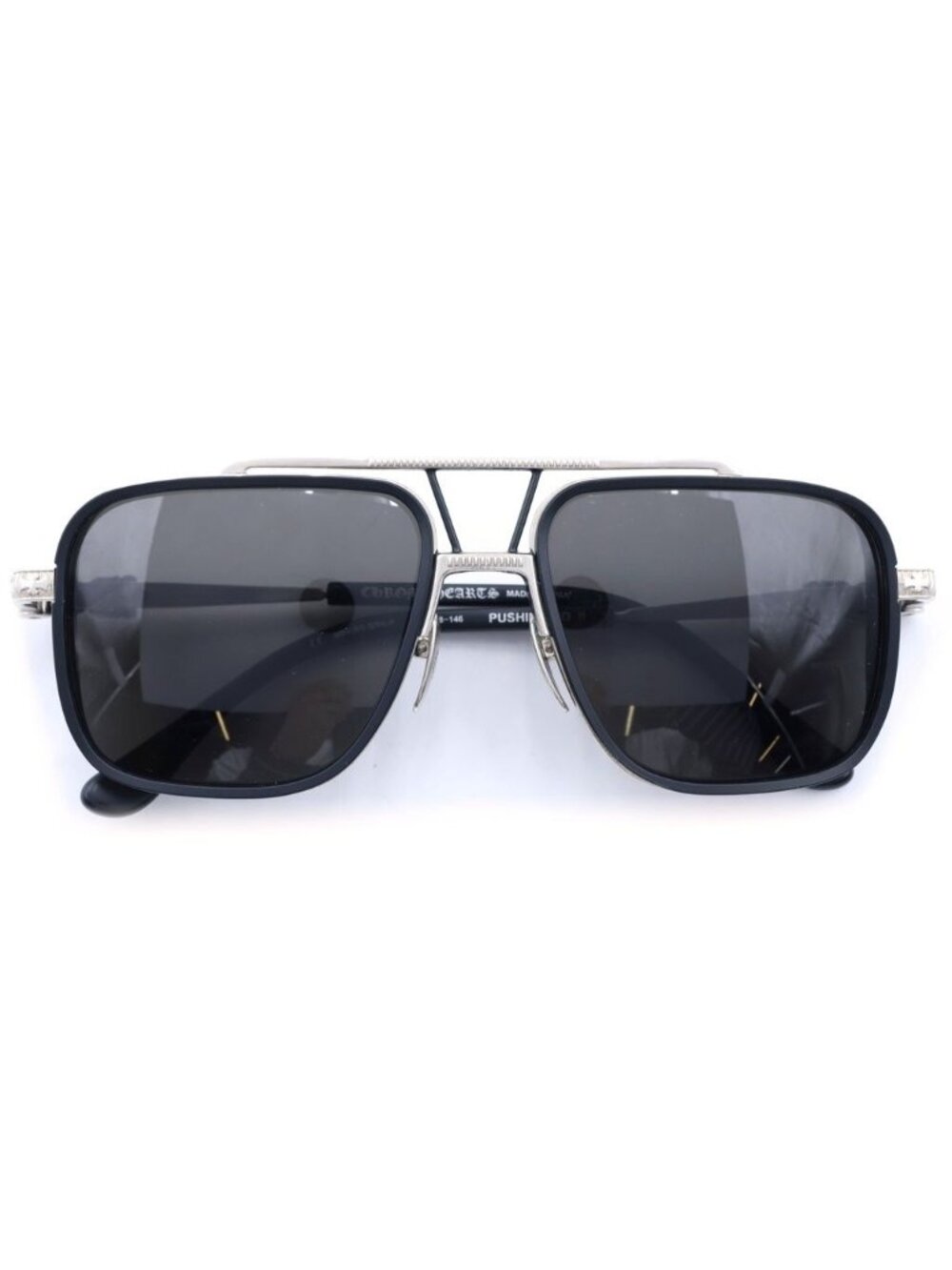 Chrome Hearts Pushin Rod 2 Dagger Temple Eyewear Sunglasses Black Silver